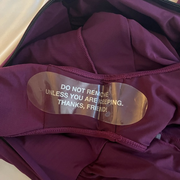 TA3 Swim Long Aubergine Burgundy Surfy One Piece Swimsuit, Extra Large NWT - Picture 5 of 13